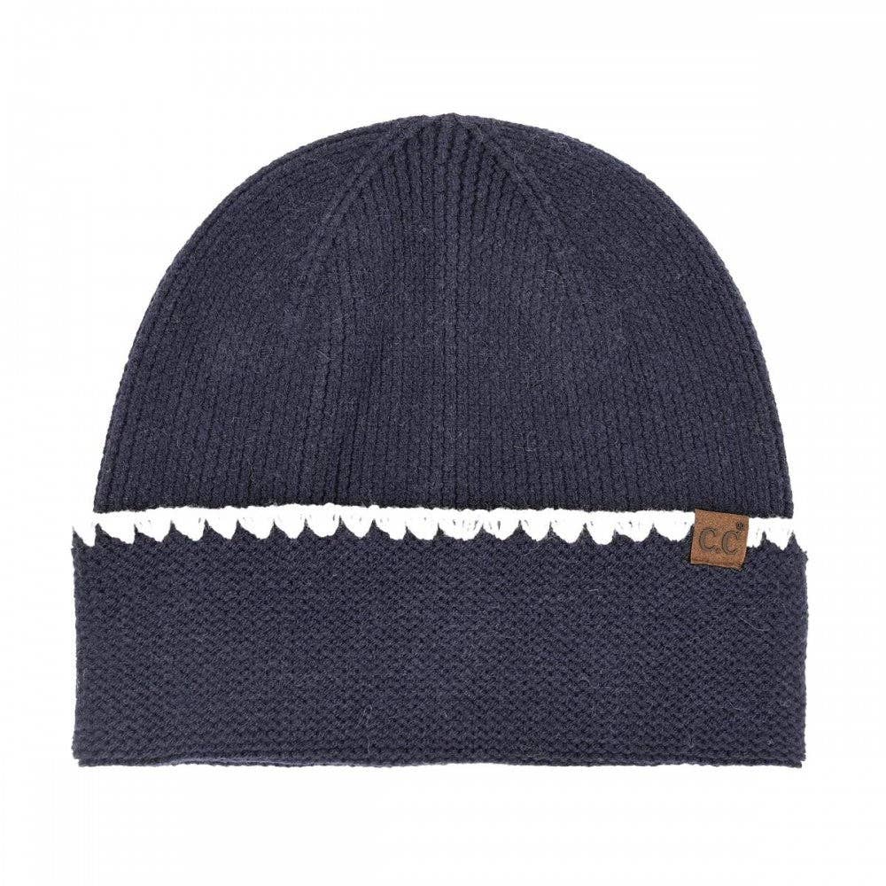 Stitch Cuff Knit Beanie