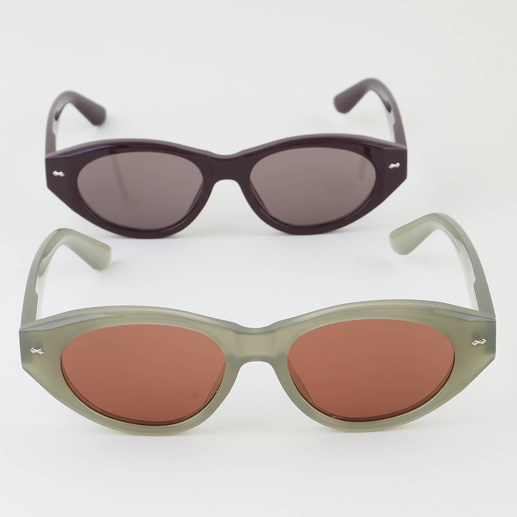 Modern Diamond Round Sunglasses