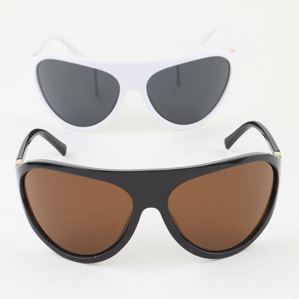 Modern Curved Round Sunglasses