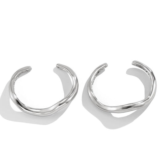 Alloy Wavy Open Cuff