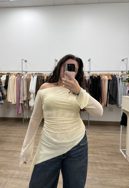 Fabiana Asymmetrical Long Sleeve Top