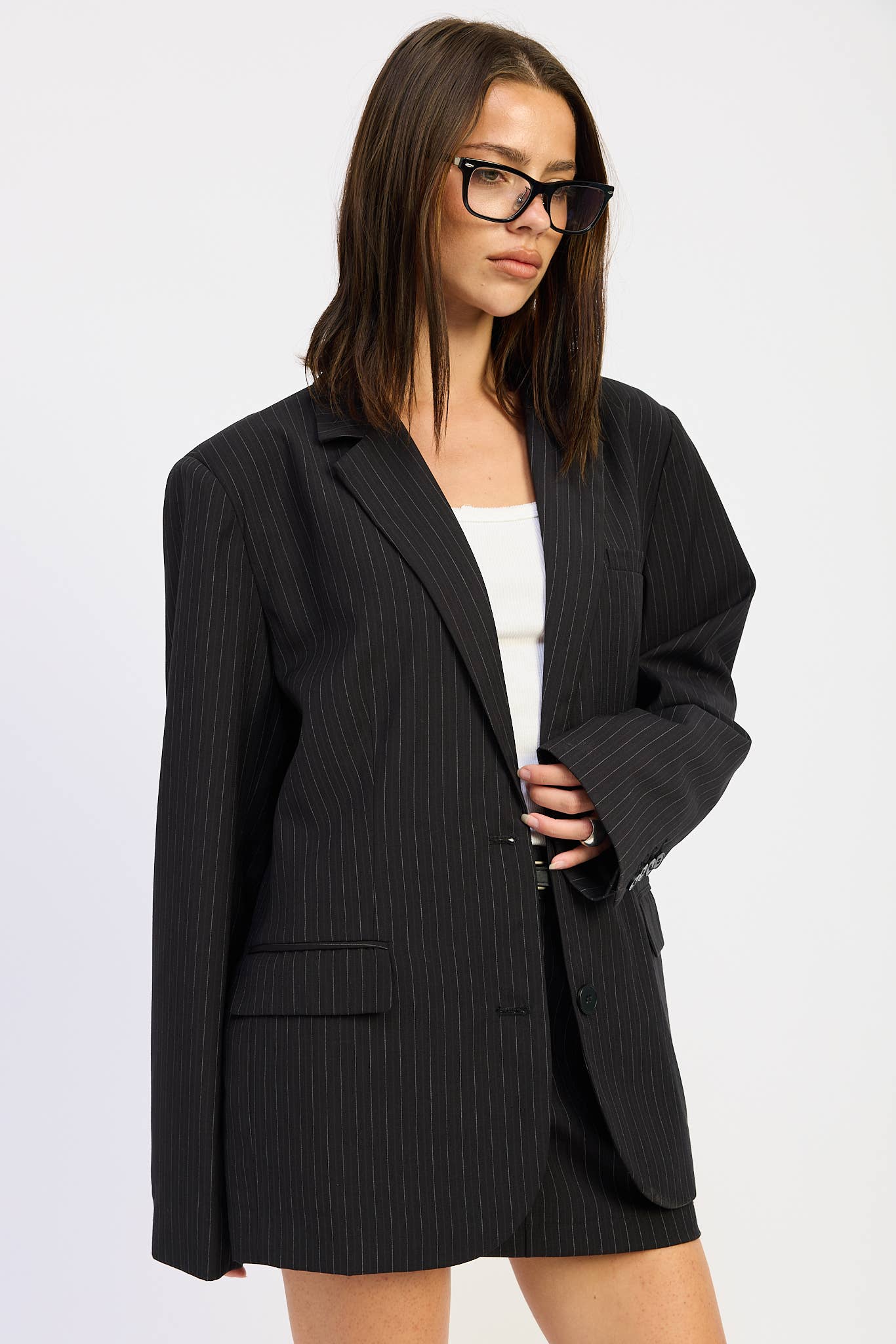 Florida Pin Stripe Oversized Blazer