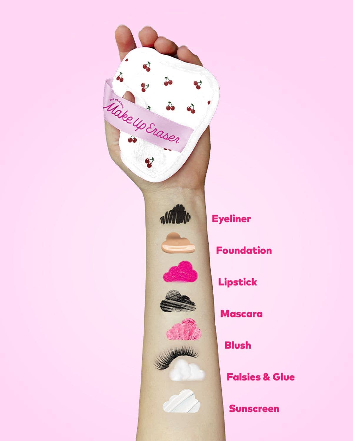 MakeUp Eraser Cherry Crush 7-Day Set & Makeup Bag Gift Set