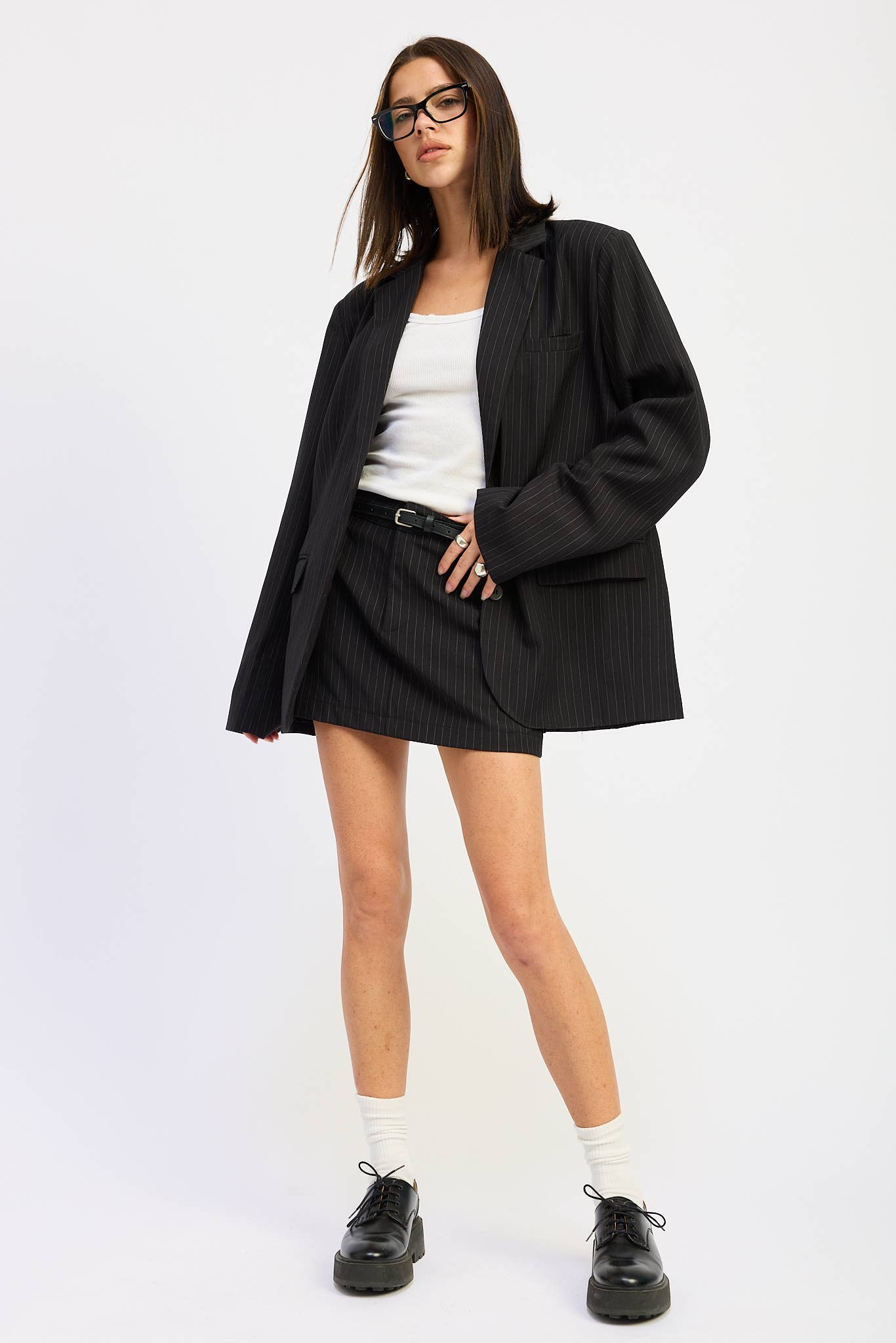 Florida Pin Stripe Oversized Blazer