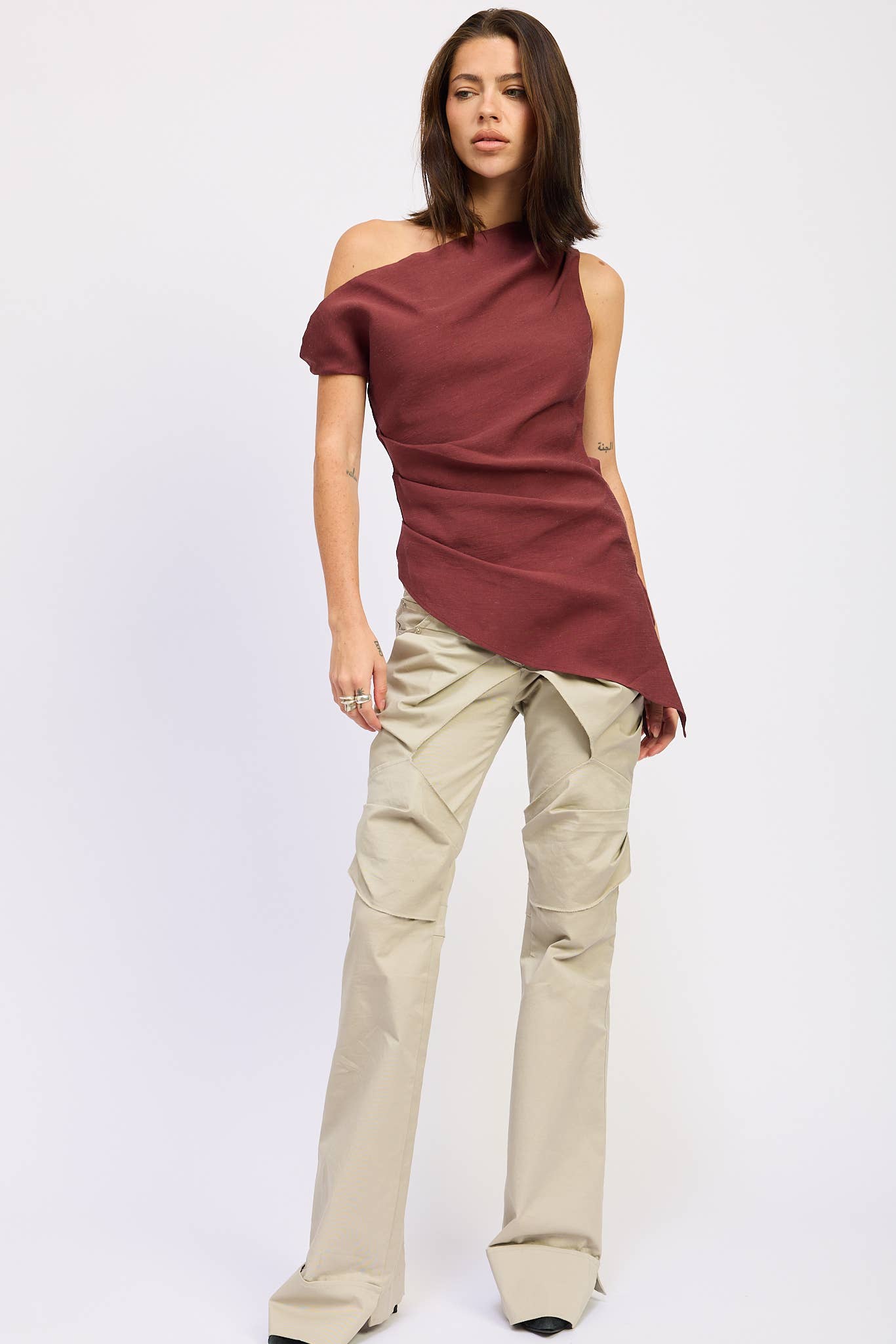 Faline Asymmetrical Off The Shoulder Top