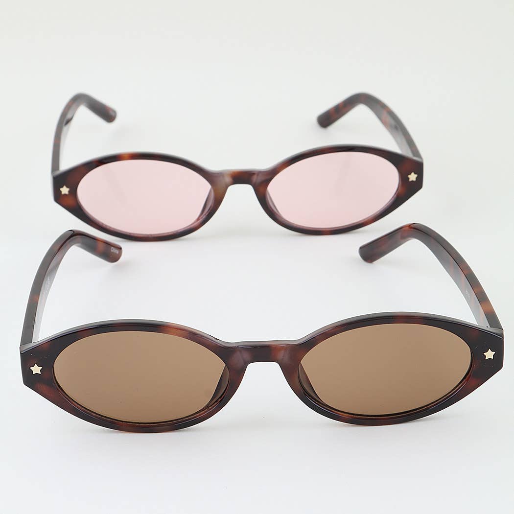 Star Bedazzled Round Sunglasses