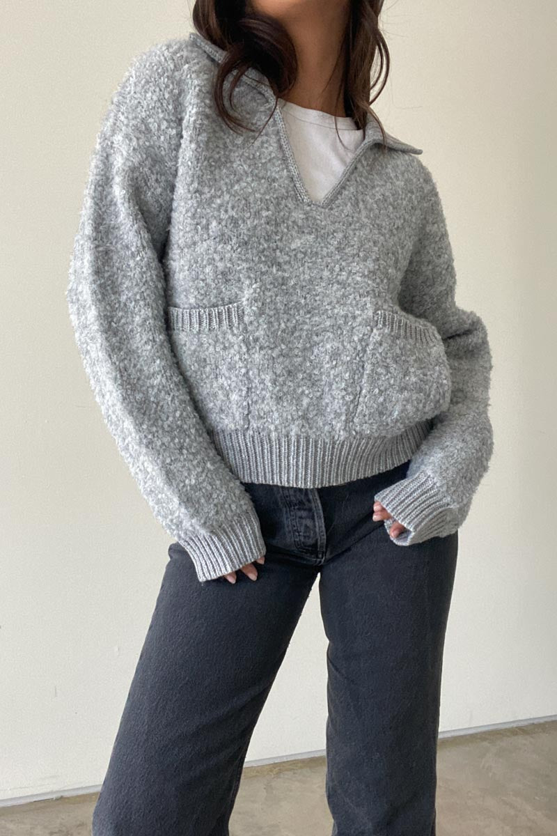 Daria Collared Boucle Sweater