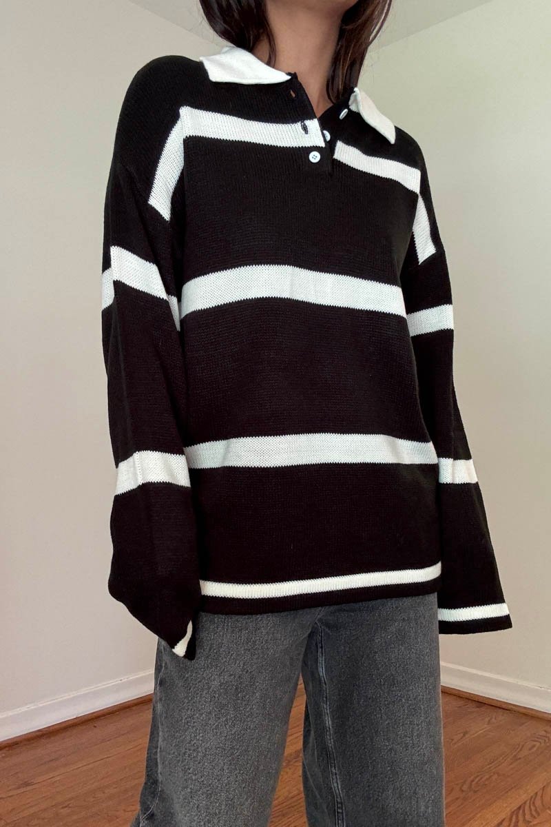 Fenix Stripe Polo Sweater