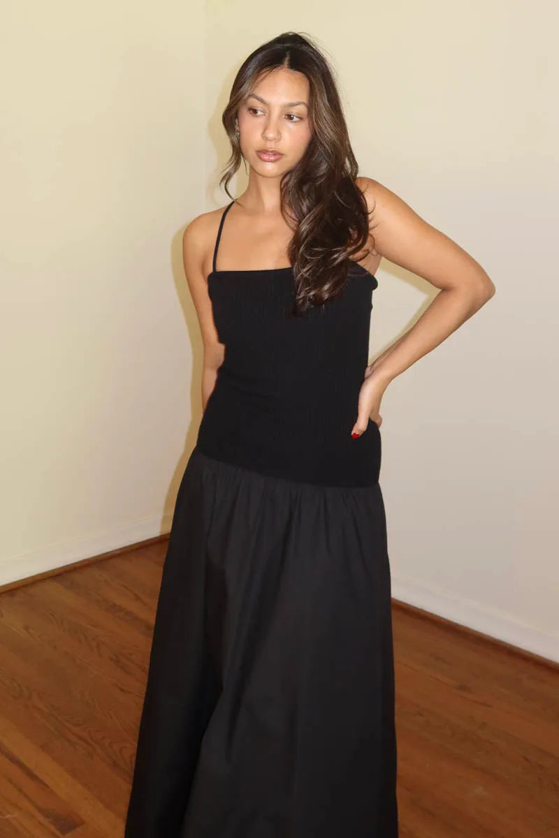 Ivory Drop Waist Maxi Dress