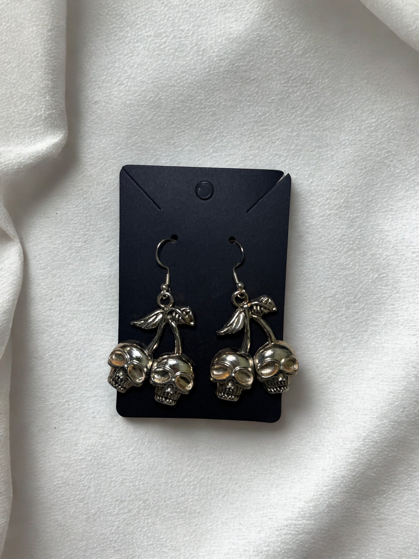 Stargirl Cherry Skull Earrings