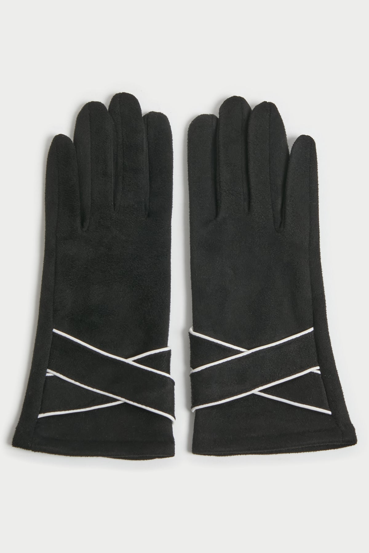 Look By M Ribbon Cuff Gloves