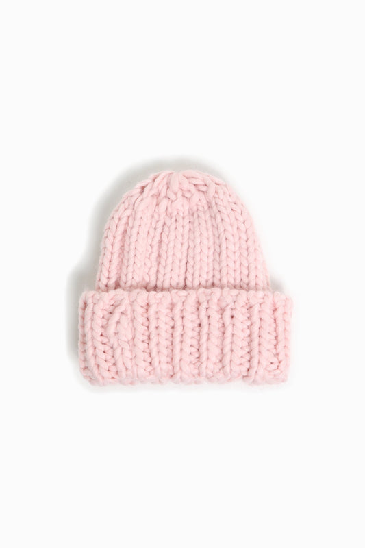 Look By M Hand-Knitted Chunky Beanie Hat