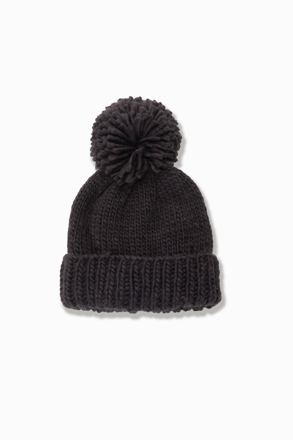 Look By M Hand-Knitted Basic Pompom Hat