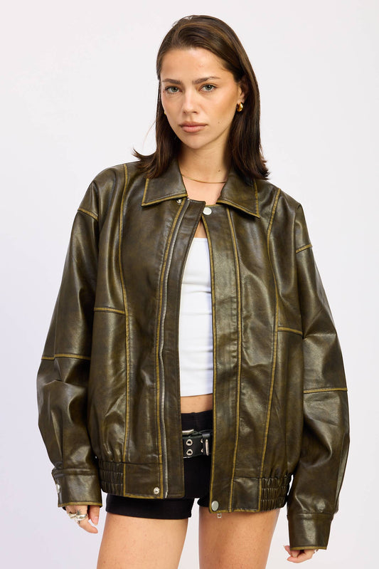 Flossie Oversized Bomber Jacket