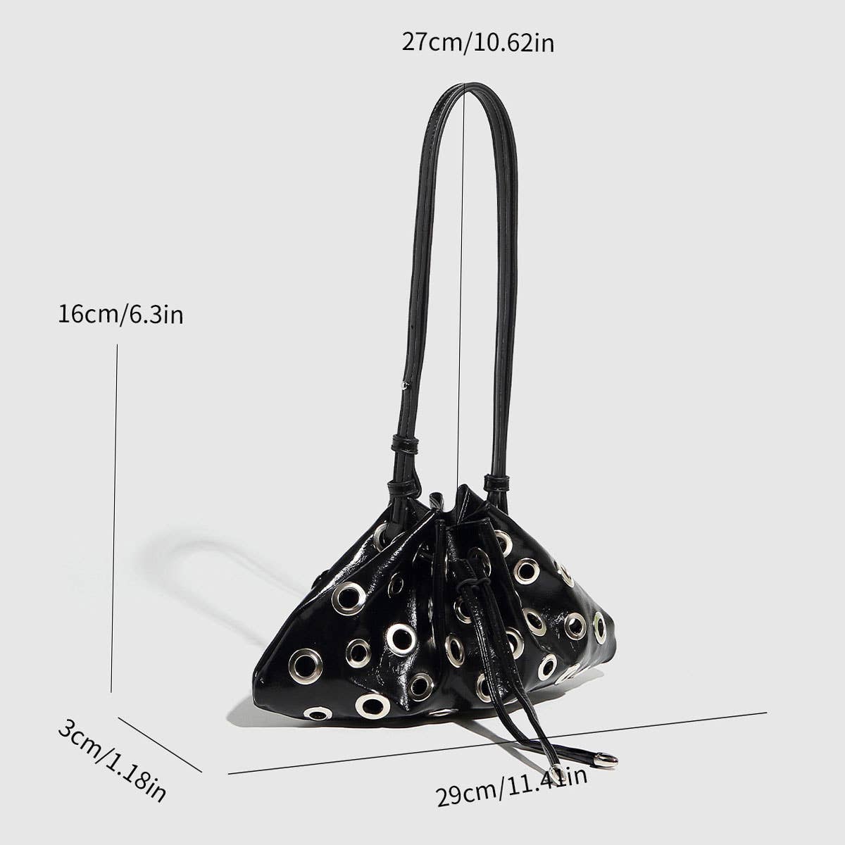 Metal Eyelet Bucket Bag