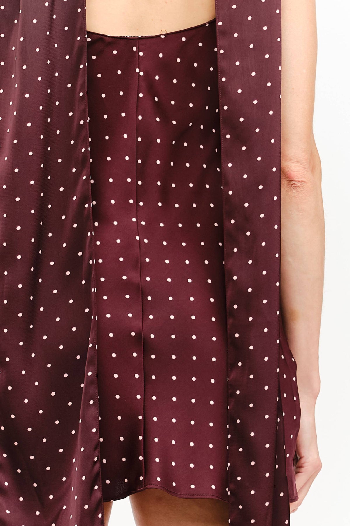 Jenny Polka Dot Halter Mini Dress