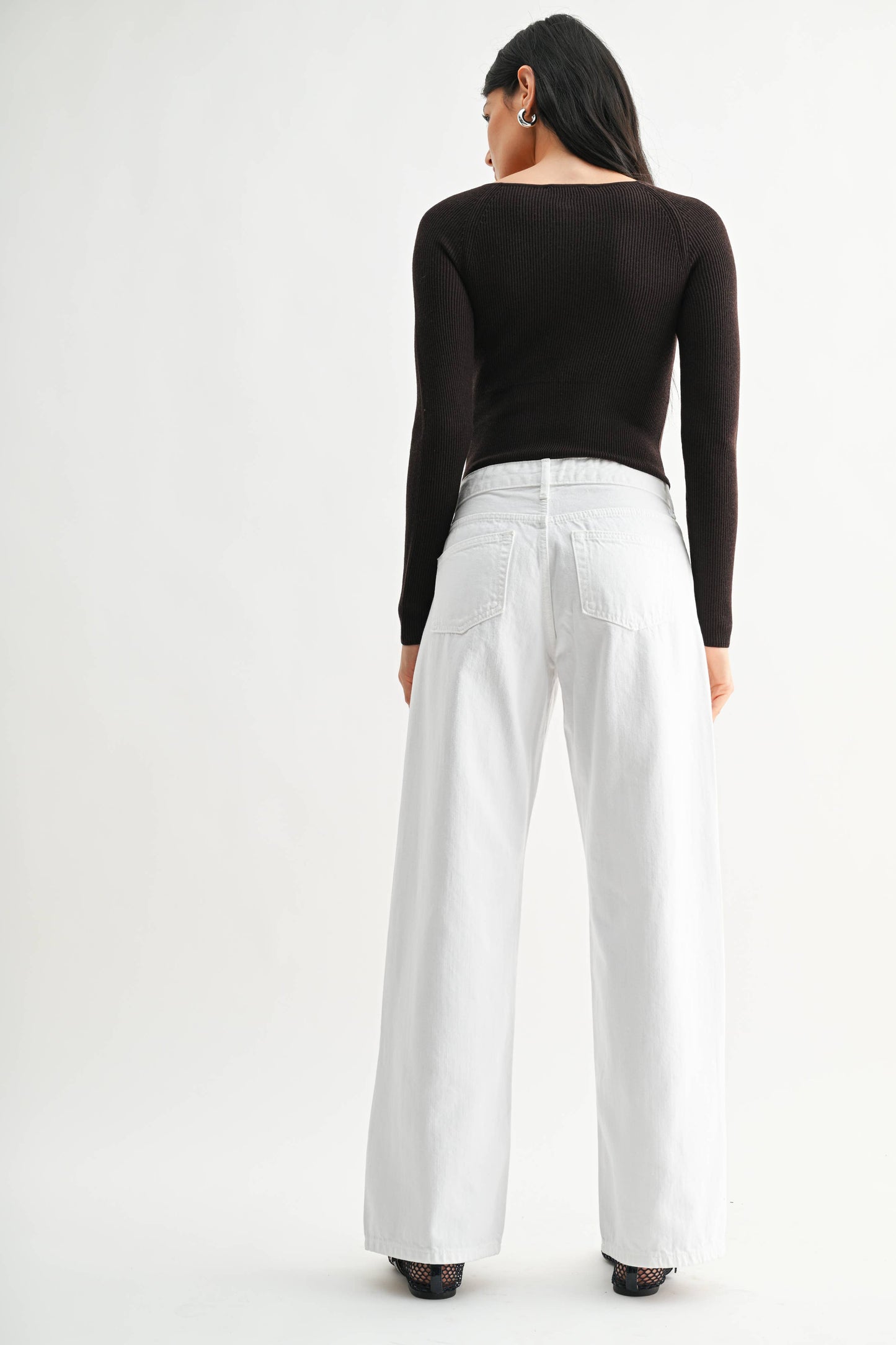 Henley Baggy Wide Leg Jeans