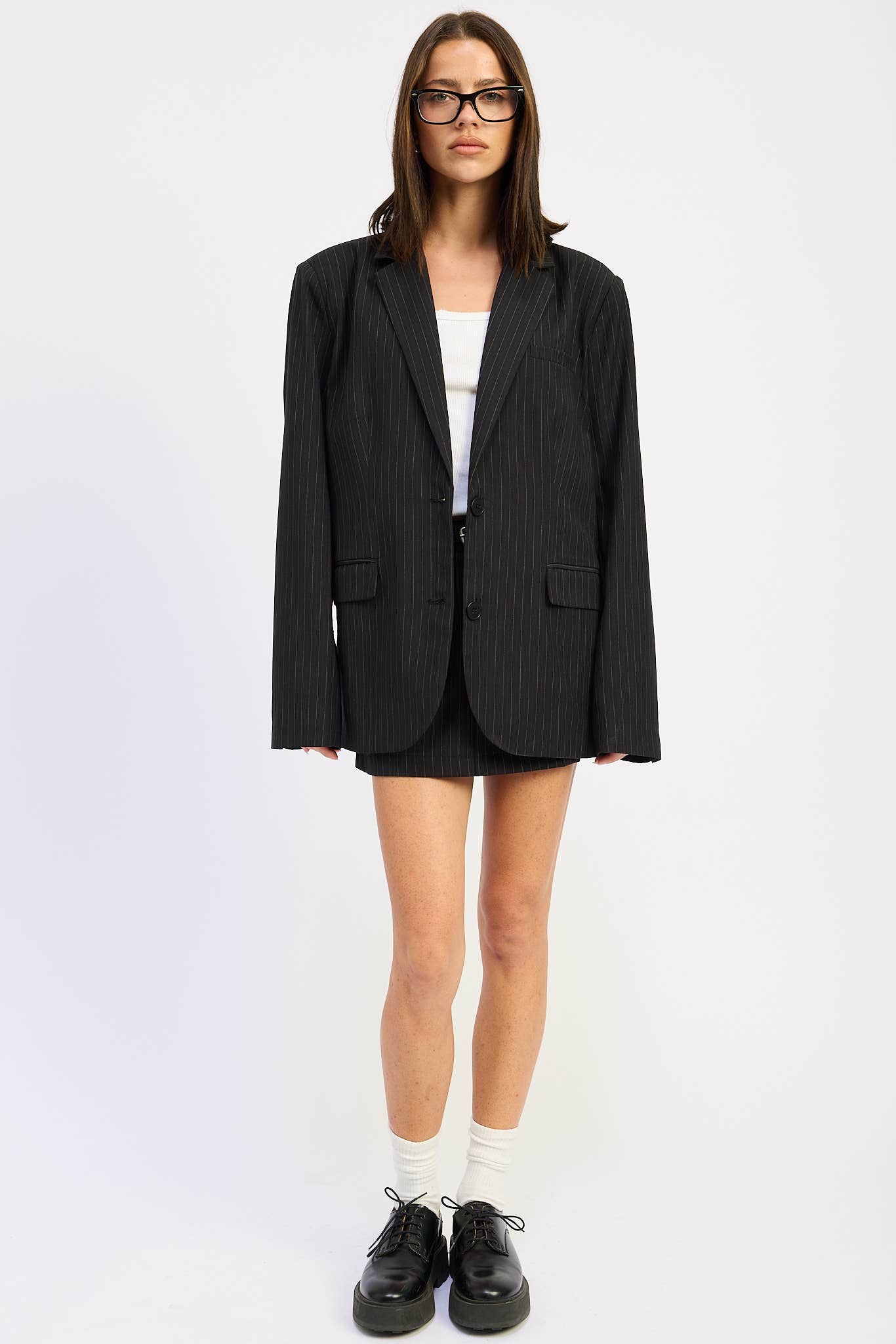 Florida Pin Stripe Oversized Blazer