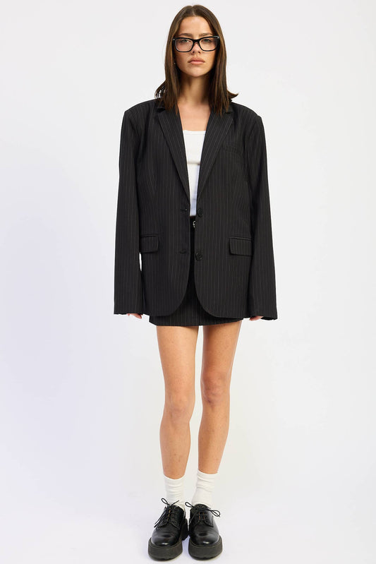 Florida Pin Stripe Oversized Blazer