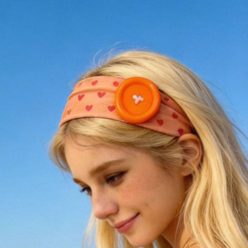 Stripe Button Headband