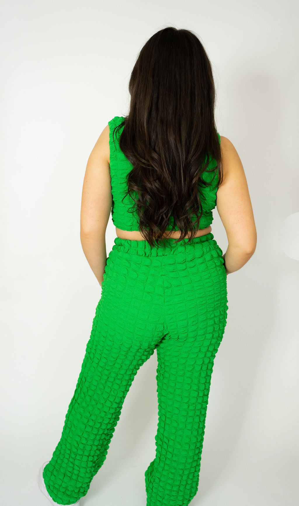 Clover Bubble Knit Cropped Set
