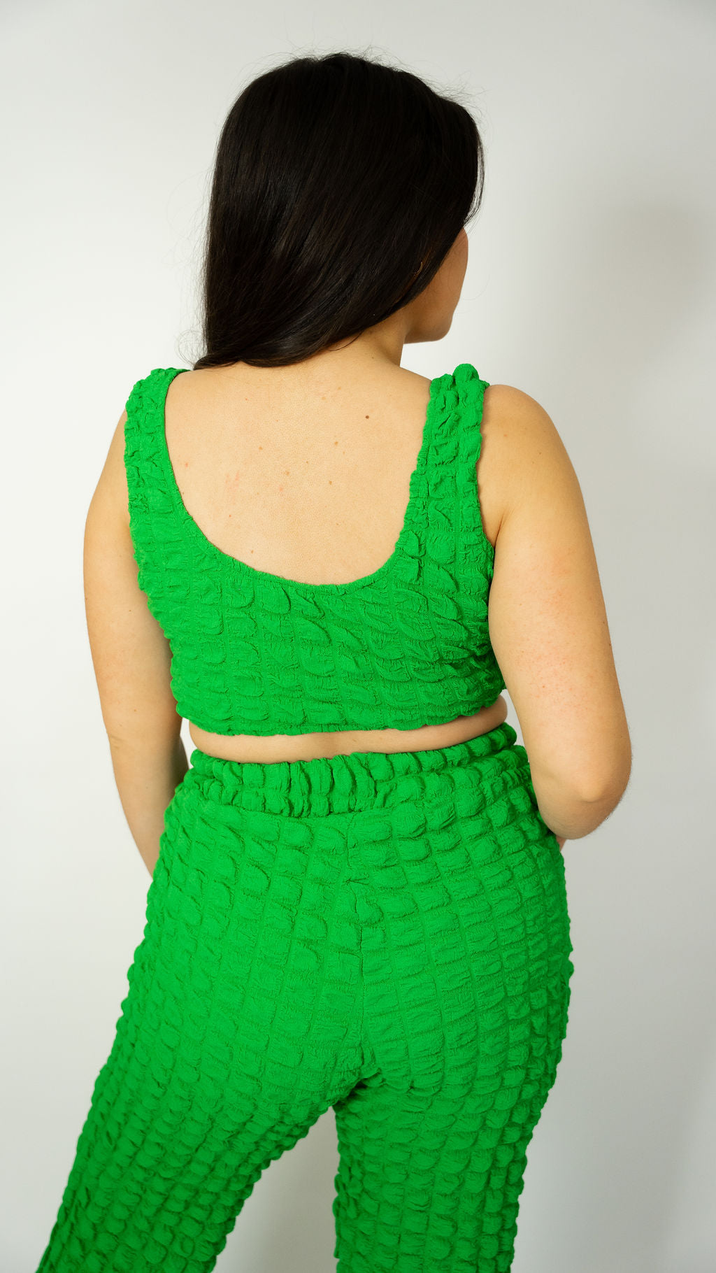 Clover Bubble Knit Cropped Set