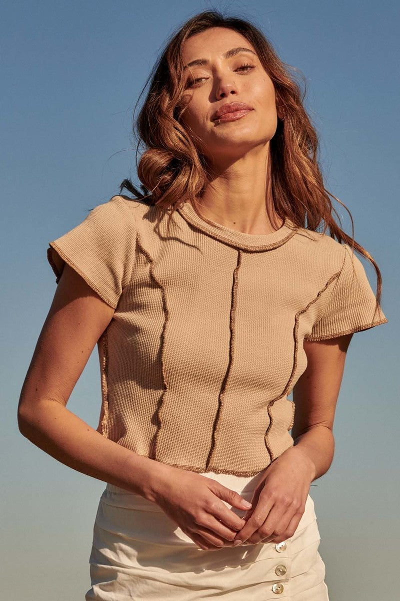 Angie Exposed Seam Tee