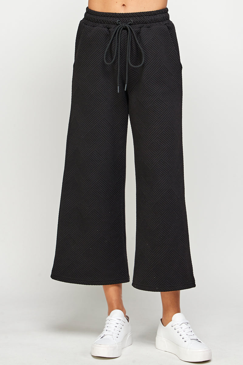 Delilah Textured Wide Leg Pants