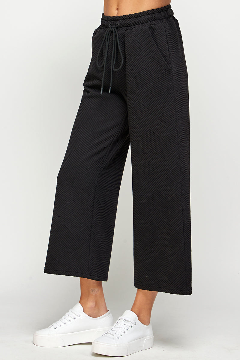 Delilah Textured Wide Leg Pants