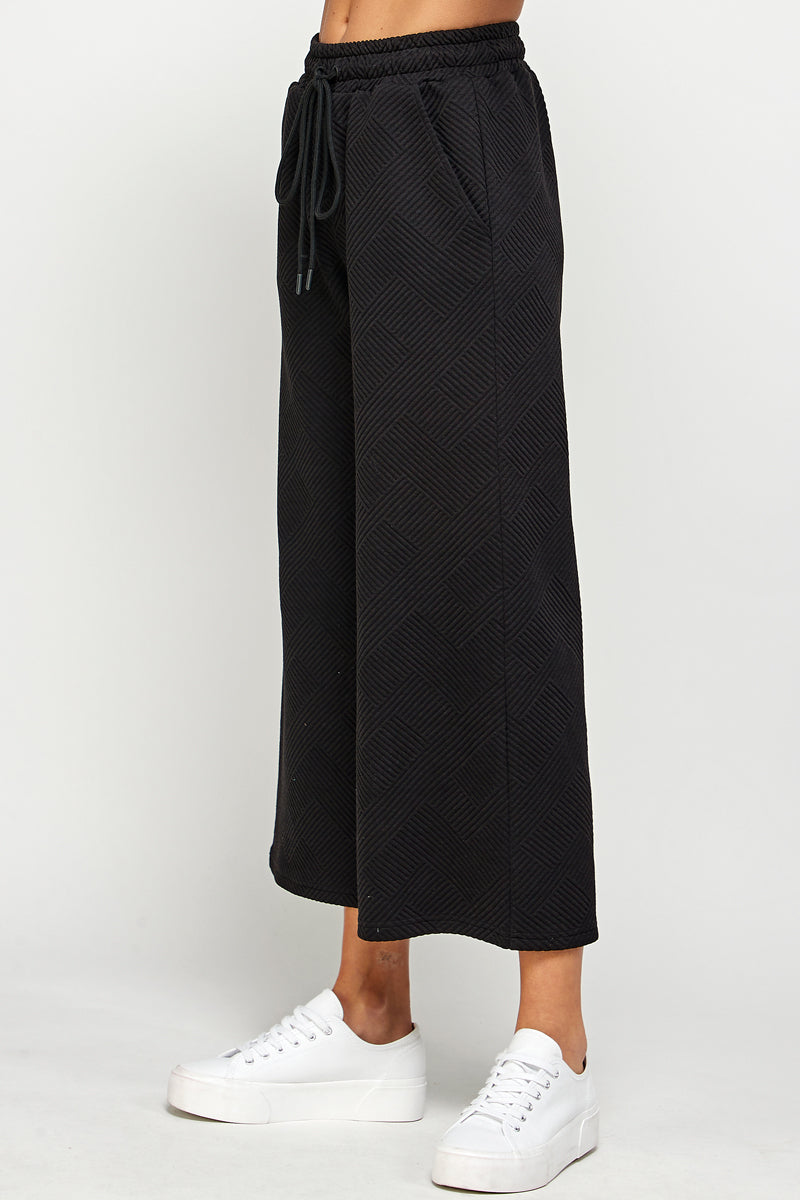 Delilah Textured Wide Leg Pants