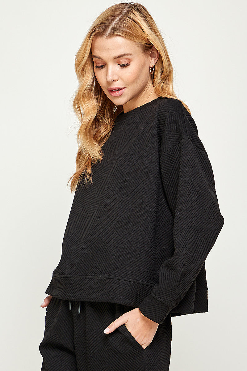 Delilah Textured Sweatshirt