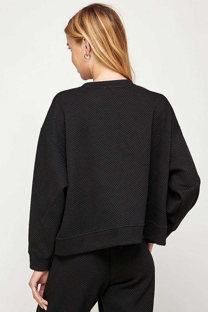 Delilah Textured Sweatshirt