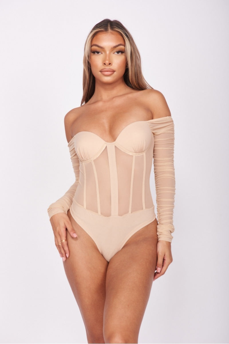 Aston Bustier Long Sleeve Bodysuit