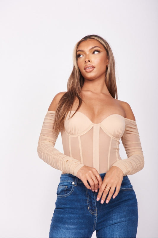Aston Bustier Long Sleeve Bodysuit