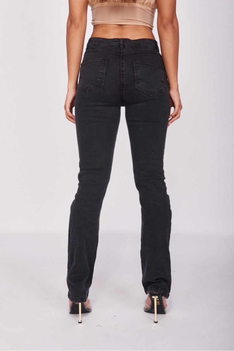 Andrea Distressed Straight Leg Jeans