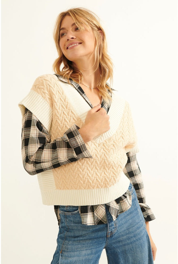 Beckett Cable Knit Sweater Vest