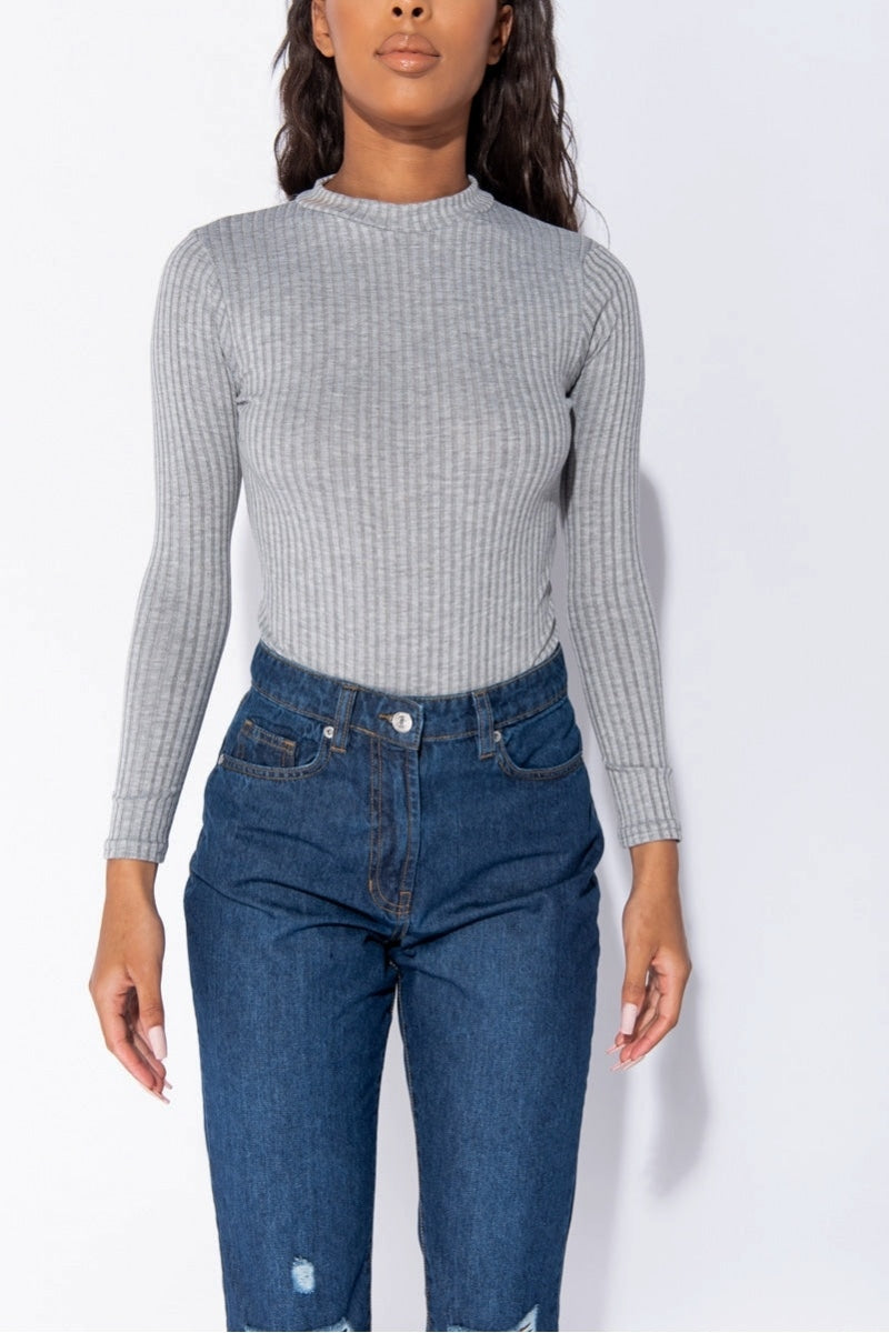 Amina Rib Knit Bodysuit