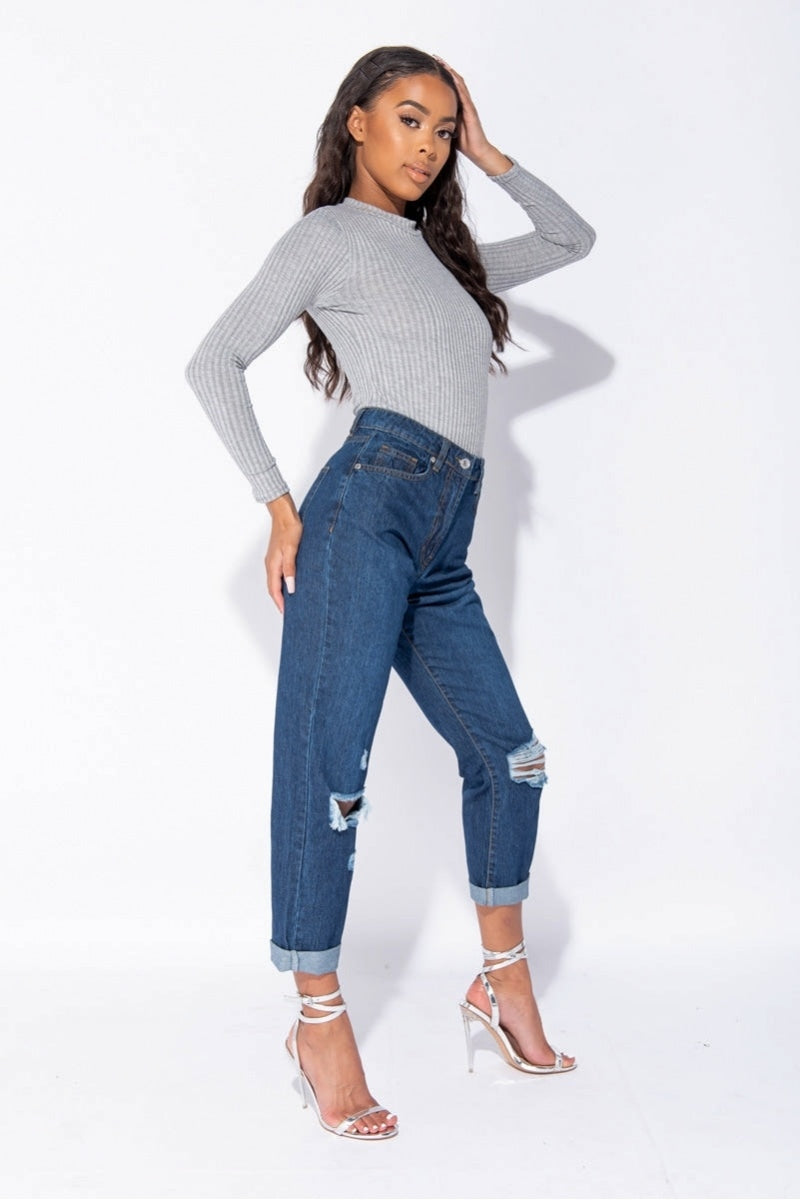 Amina Rib Knit Bodysuit