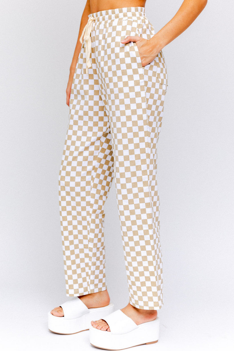Aspen Checkered Drawstring Pants