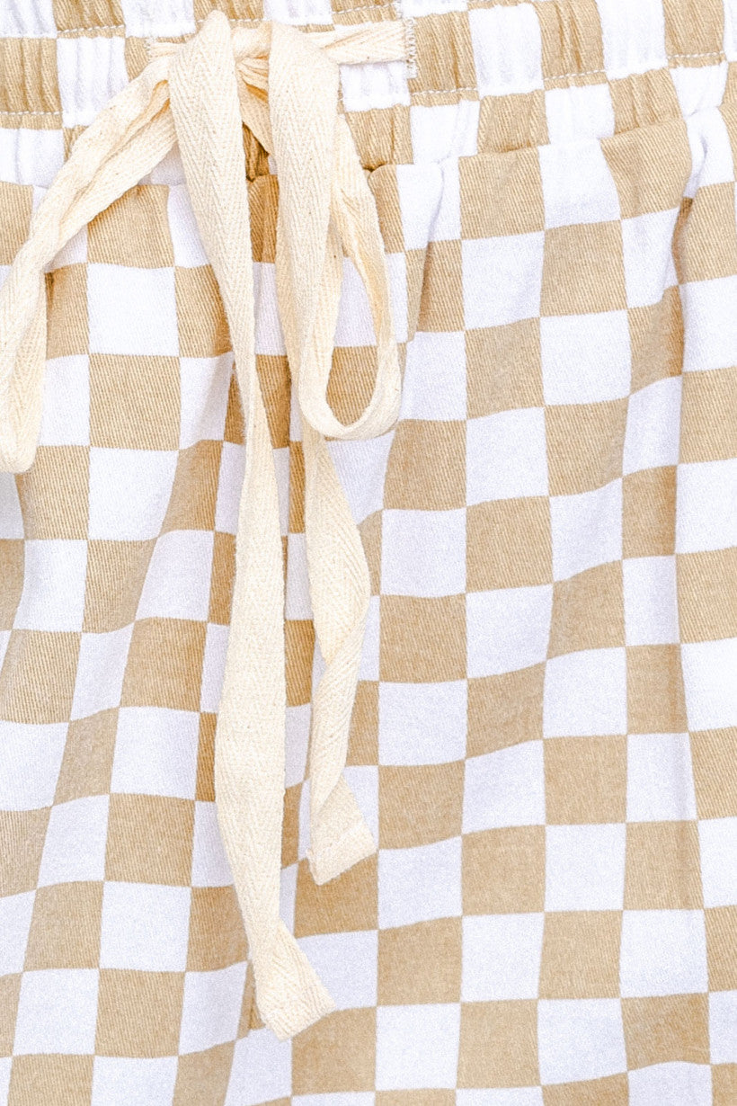 Aspen Checkered Drawstring Pants