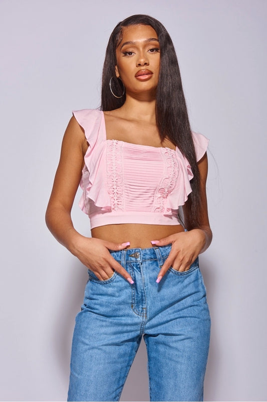Anastasia Ruffle Crop Top