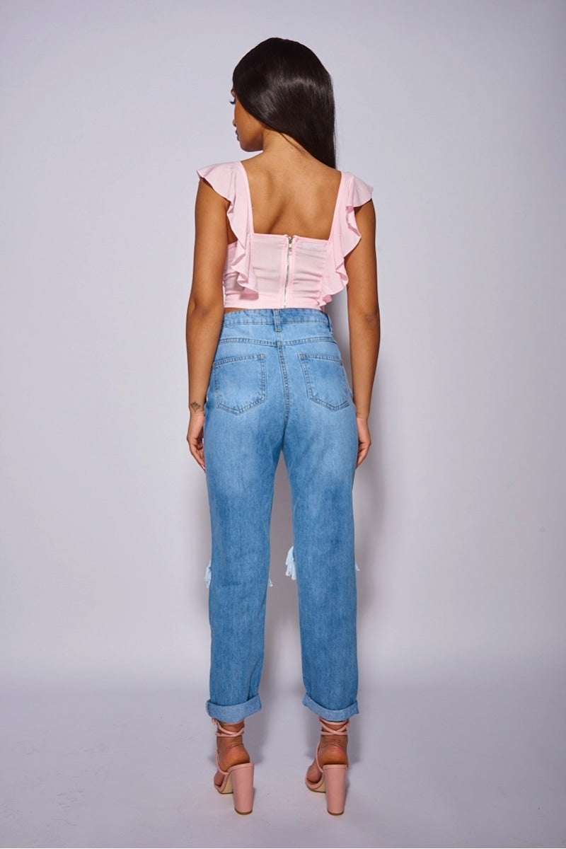 Anastasia Ruffle Crop Top
