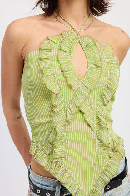 Isabella Ruffle Halter Top