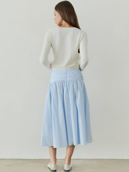 The Mariana A-Line Skirt with Wrap Waist Detail