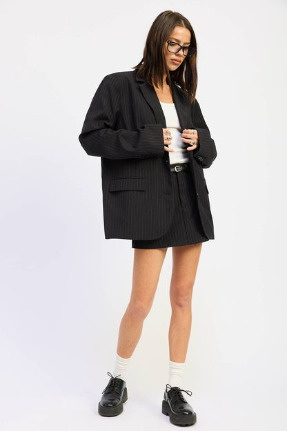 Florida Pin Stripe Oversized Blazer