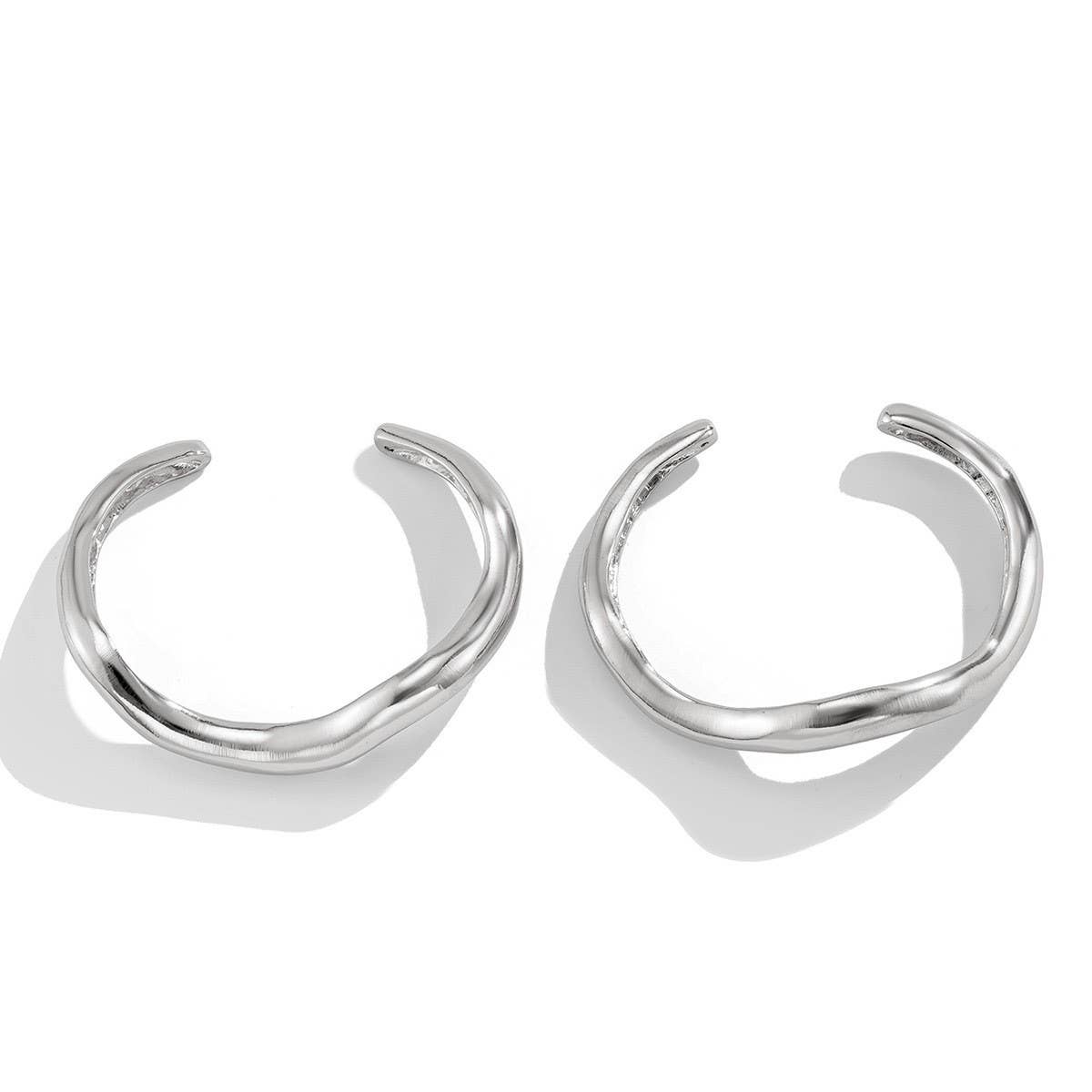 Alloy Wavy Open Cuff