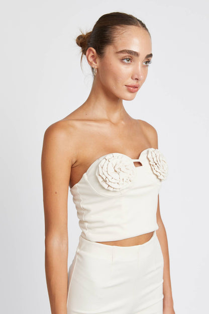 Inara Rosette Bustier Top