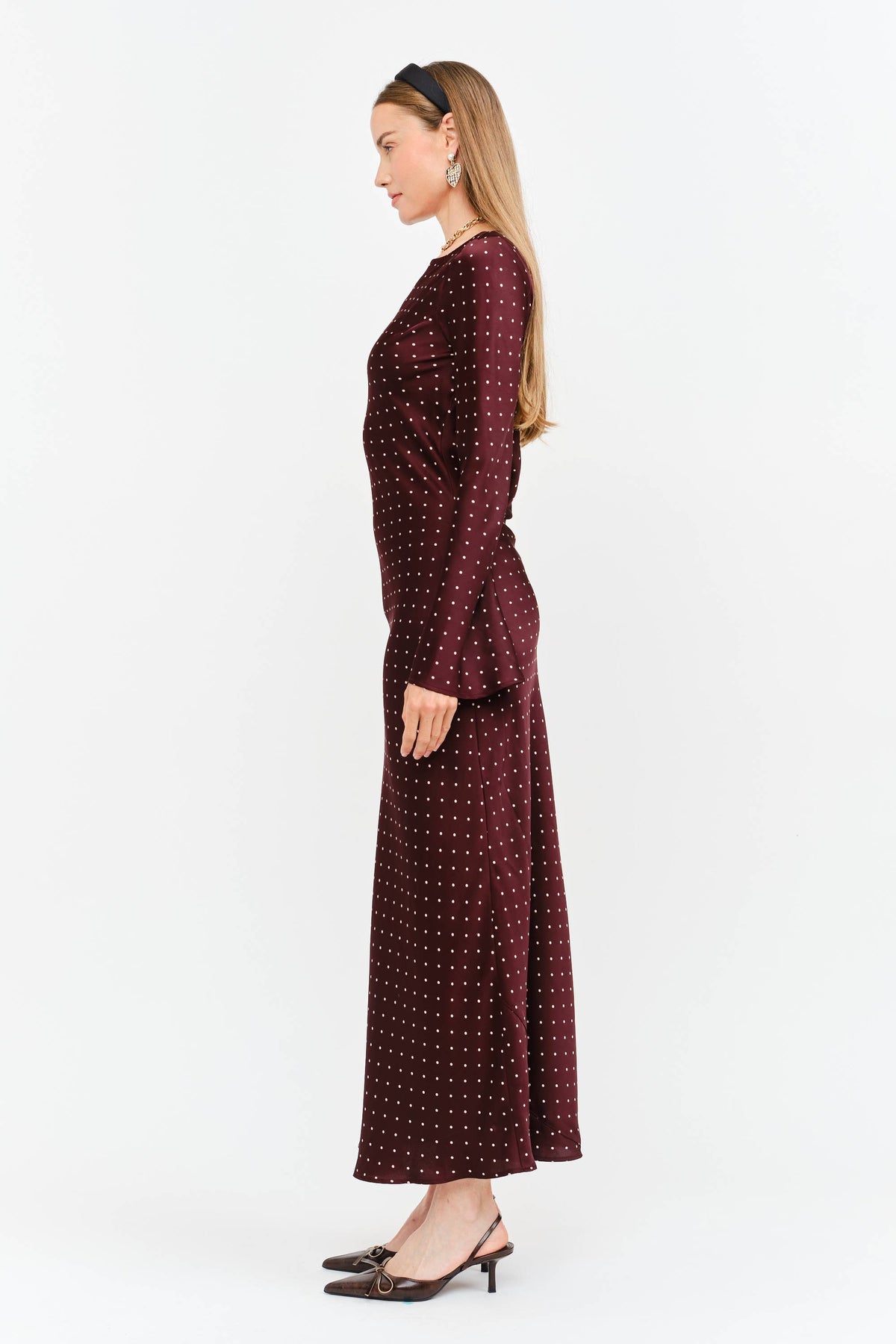 Jesse Long Sleeve Polka Dot Dress