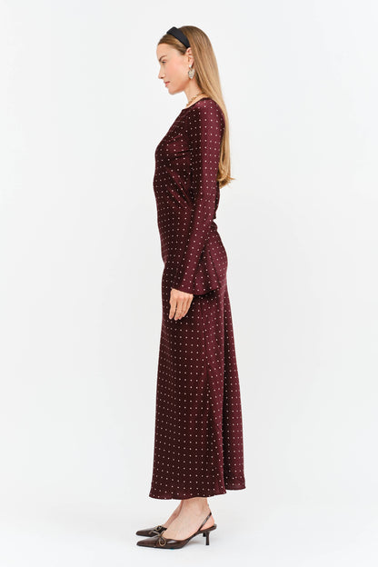 Jesse Long Sleeve Polka Dot Dress