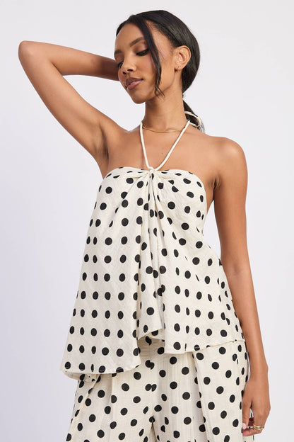 Harper Polka Dot Halter Top